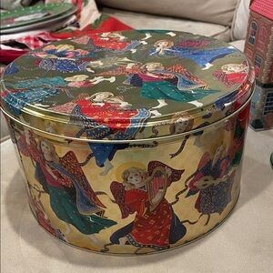 Department 56 Angelica Gold Tin Container Box